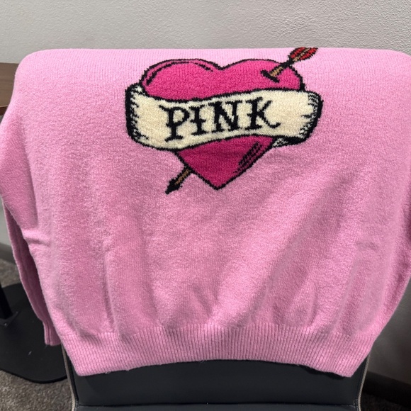 Pink Collegiate Knit Sweater - Picture 2 of 3